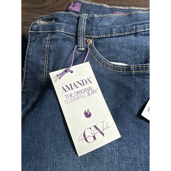 Gloria Vanderbilt Women's Petite Amanda High Rise Straight-Leg Jeans Madison 12P - Picture 5 of 9